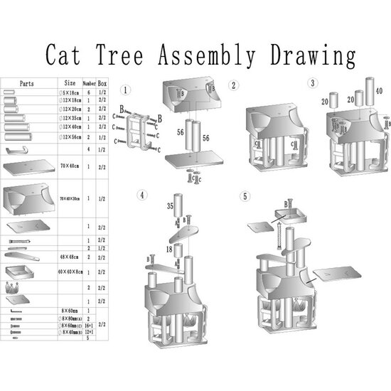 Adori krabmeubel Chanel met mand grijs 70x40x175 cm