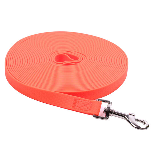 EcoPedz PVC hondenlijn 2.0 cm Fluo Orange - 10 meter - Ultra light
