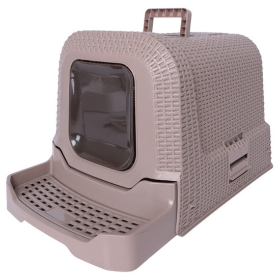Adori kattentoilet Rattan taupe 69x42x41 cm
