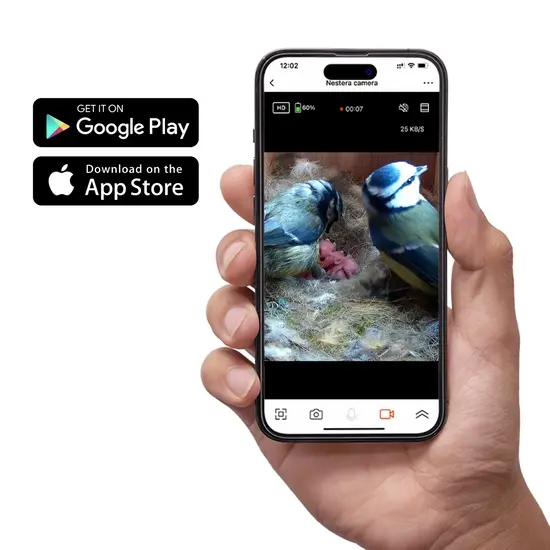 Nestera nestkast WiFi camera + zonnepaneel 19x22x34 cm