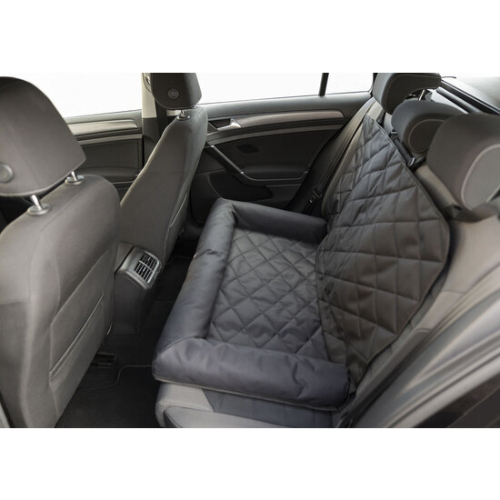 Trixie autostoel kussen dubbel zwart (95x10x50 cm)