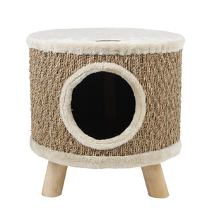 krab en ligmeubel zeegras Kyra 36x36x36 cm