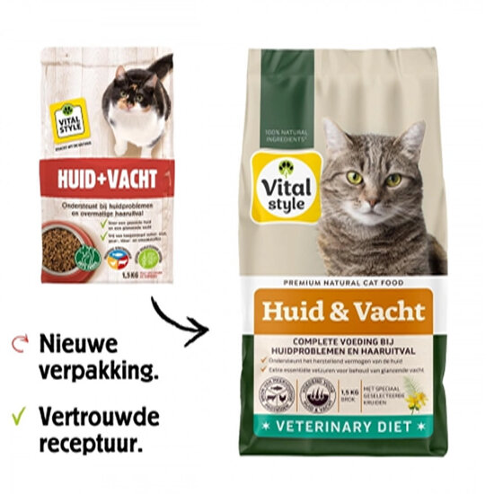 Vitalstyle Huid en Vacht kattenbrokken 3.5 kg