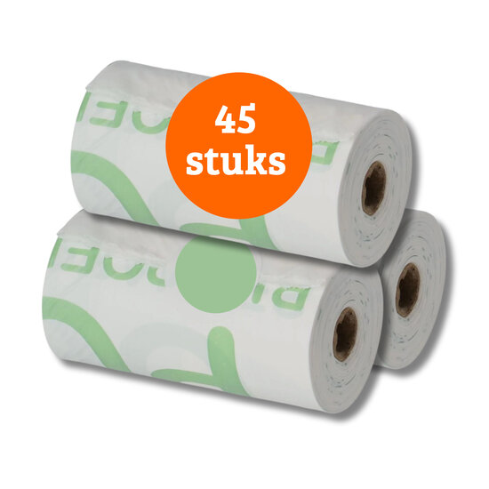 EcoPedz opvangzakjes voor kattenbakschep met opvangbak (45 stuks)