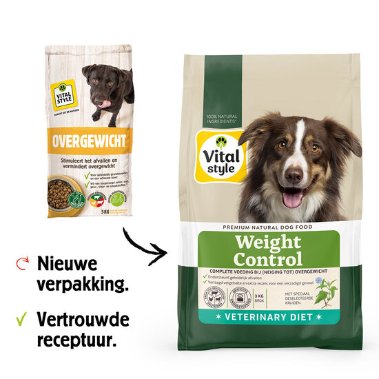 Vitalstyle Weight Control hondenbrokken 2x12 kg (duopack) | Aanbieding