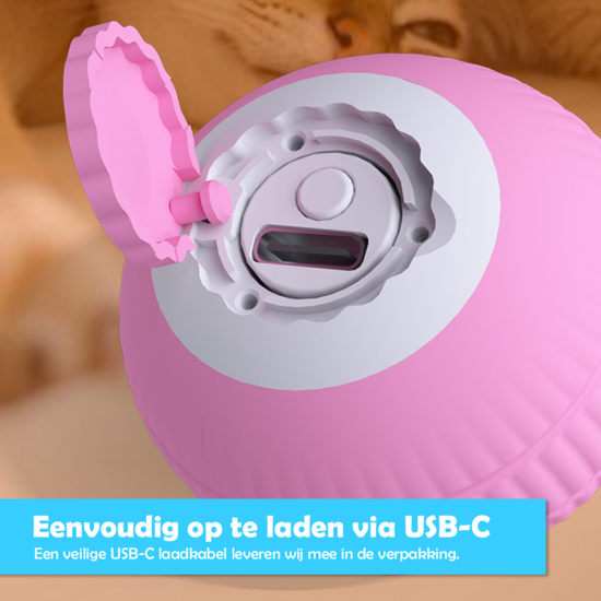 KiddyCat® Smart speelbal automatisch voor katten (roze)