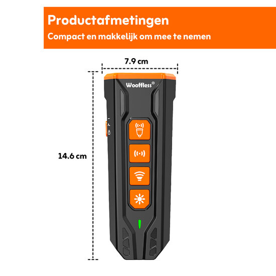 Wooffless® NoBark Plus Remote diervriendelijke hondentrainer