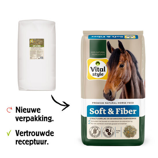 Vitalstyle Ruwvoer mix Soft & Fiber 15 kg