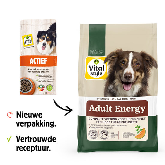 Vitalstyle Adult Energy hondenbrokken 20 kg