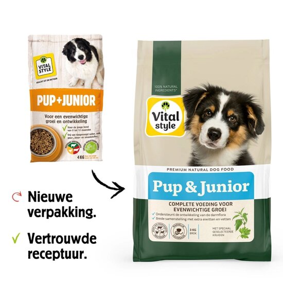 Vitalstyle Pup & Junior hondenbrokken 3 kg