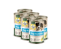 Junior hondenvoeding blik 6x400 gram (tray)