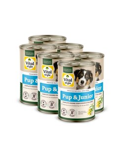 Pup & Junior hondenvoeding blik 6x400 gram
