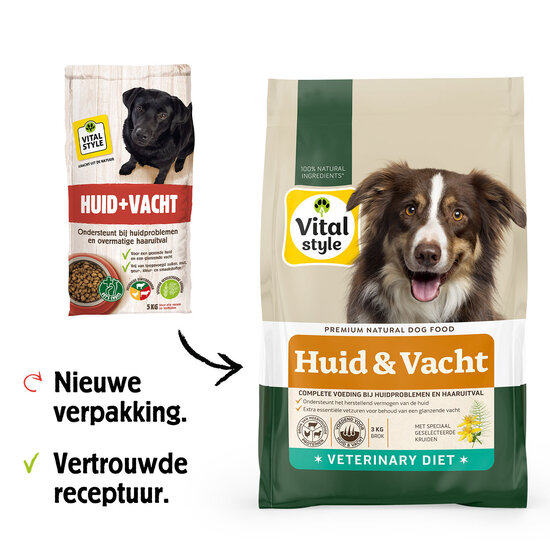 Vitalstyle Huid en Vacht hondenbrokken 2x12 kg (duopack) | Aanbieding