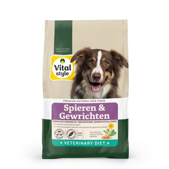 Vitalstyle Spieren en Gewrichten hondenbrokken 3 kg