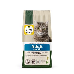 Adult met kip kattenbrokken 1,5 kg