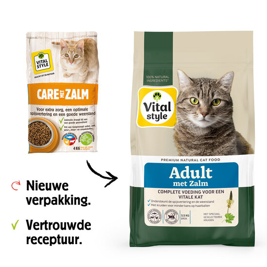 Vitalstyle Adult met zalm kattenbrokken 1,5 kg