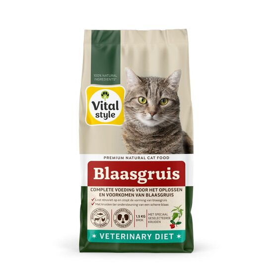 Vitalstyle Blaasgruis kattenbrokken 1,5 kg