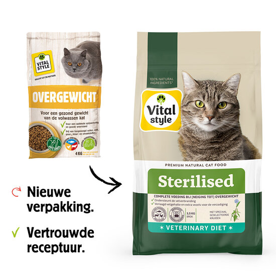 Vitalstyle Sterilised kattenbrokken 3,5 kg