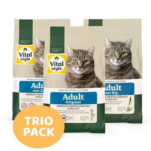 assorti pack rund/kip/zalm kattenbrokken 3x 3,5 kg