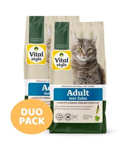 Adult met zalm kattenbrokken 10 kg 2x10 kg (duopack)