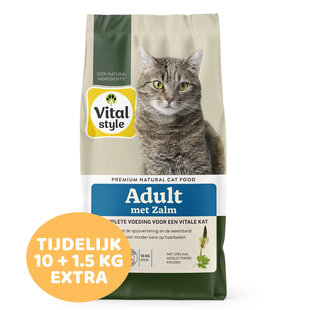 Adult met zalm kattenbrokken 10 kg