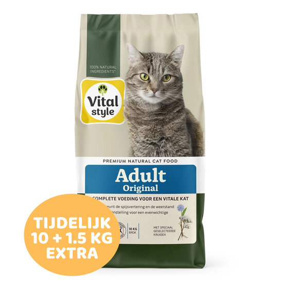 Vitalstyle Adult Original (rund) kattenbrokken 10 kg