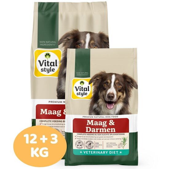 Vitalstyle Maag & Darmen hondenbrokken 12+3 kg