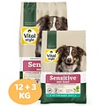 Vitalstyle Sensitive met Eend 12+3 kg