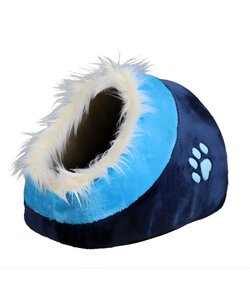 kattenmand iglo Minou donkerblauw/blauw (41x35x26 cm)