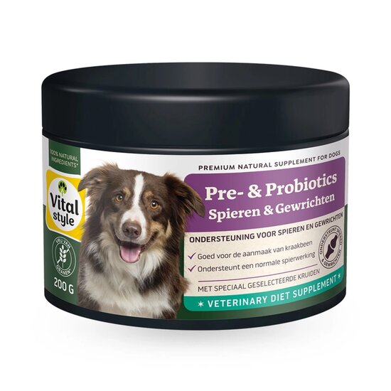 Vitalstyle Pre- & Probiotica Spieren & Gewrichten voor Hond 200g