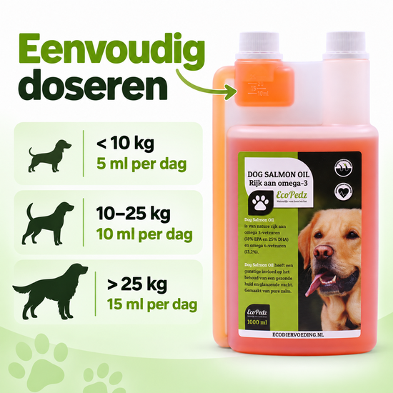 EcoPedz visolie zalm Premium voor honden 1000 ml