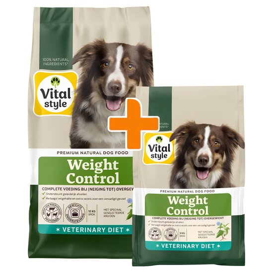 Vitalstyle Weight Control hondenbrokken 12+3 kg