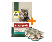 Blaasgruis brokken 3,5 kg + 6 blikjes natvoer (combi-deal)