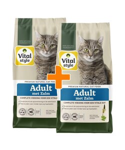 Adult met zalm kattenbrokken 10 kg 2x10 kg (duopack)