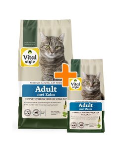 Adult met zalm kattenbrokken 10 kg