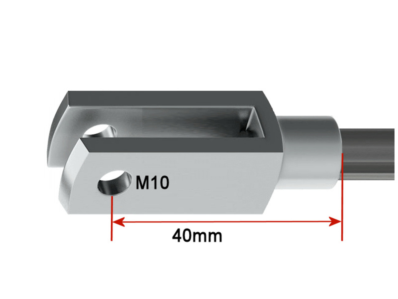 HG Gaffel M10 x 40mm met snelklem HG Gaffel M10 x 40mm met snelklem