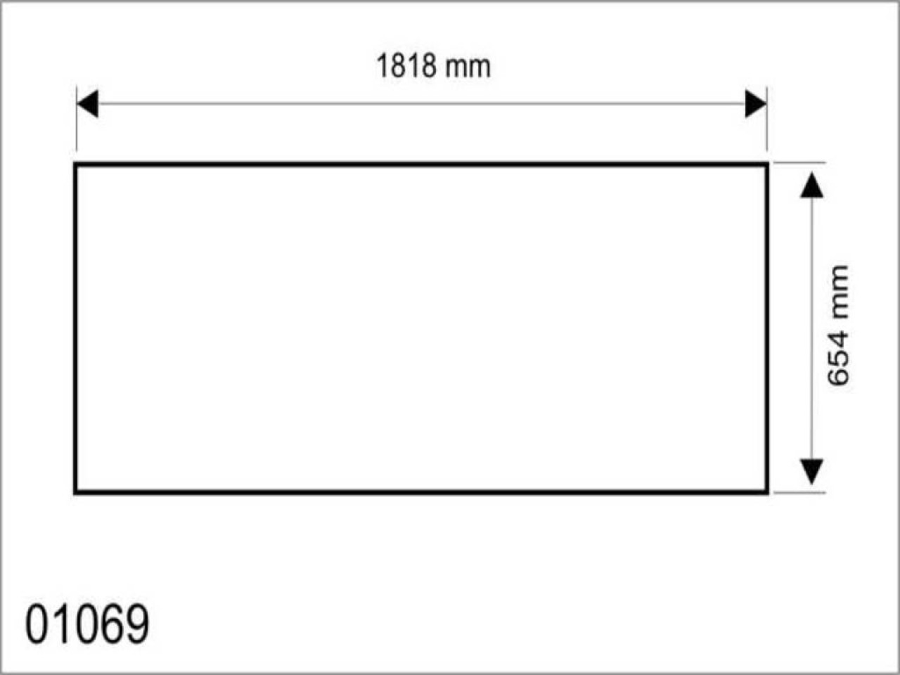 Hapro Acrylplaat Hapro Opal hemel, 1818x654x2mm Hapro Acrylplaat Hapro Opal hemel, 1818x654x2mm