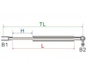 Alisun Gas spring 1200 kombi 750N Alisun Gas spring 1200 kombi 750N
