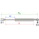 Alisun Gas spring Alisun 1000KS 440N Alisun Gas spring Alisun 1000KS 440N