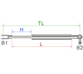 Alisun Gas spring Alisun Sunstar 250N Alisun Gas spring Alisun Sunstar 250N
