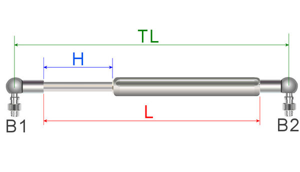 ACN Gasfeder ACN A9A9R91-250-650 580N