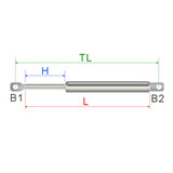 - Gasfeder Gerlo A1A1R92-200-500 900N - Gasfeder Gerlo A1A1R92-200-500 900N
