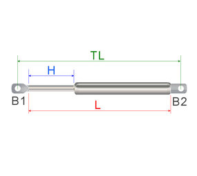 Hapro Gasfeder HG Hapro Opal 10V 280N Hapro Gasfeder HG Hapro Opal 10V 280N