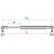 ACN Gas spring ACN A9A9R90 270-650 500N ACN Gas spring ACN A9A9R90 270-650 500N