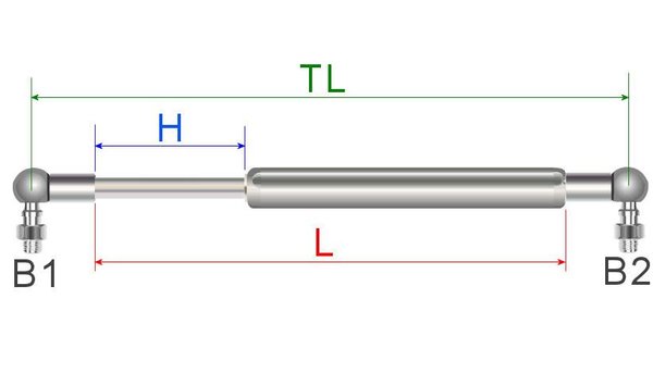 Hapro Gasfeder 800N (ersetzt auch 850N) Hapro Gasfeder 800N (ersetzt auch 850N)