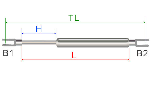 Hapro Gas spring Emerald M-stand 2100N Hapro Gas spring Emerald M-stand 2100N