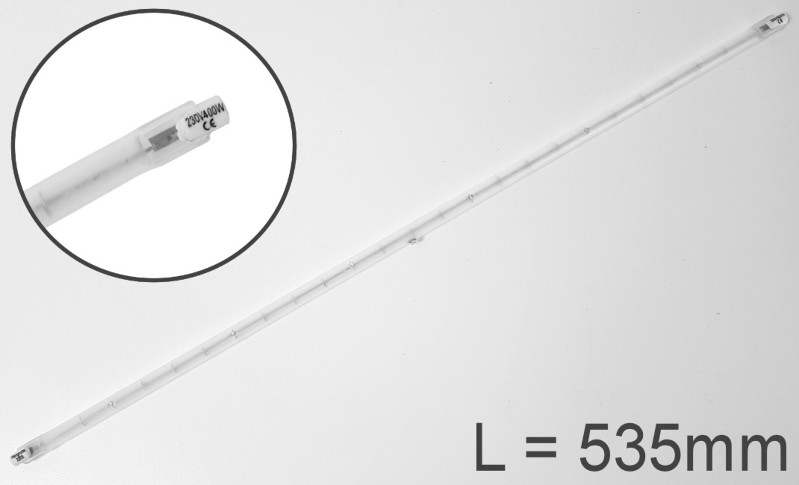 Infraroodsauna-lamp 535mm R7s 400W - Zondag Zonnevakmensen BV