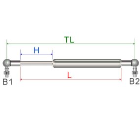 Riho Gas spring Riho A9A9R90-250-605/250N