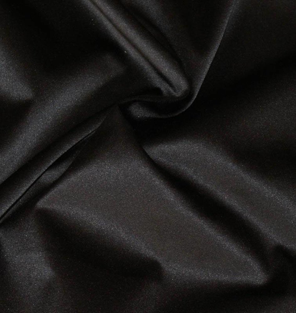 Glossy Cotton Uni S01 - noir Glossy Cotton Uni S01 - noir