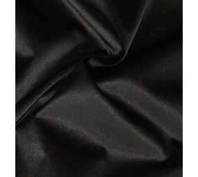 Glänzende Baumwolle Uni S01 - schwarz